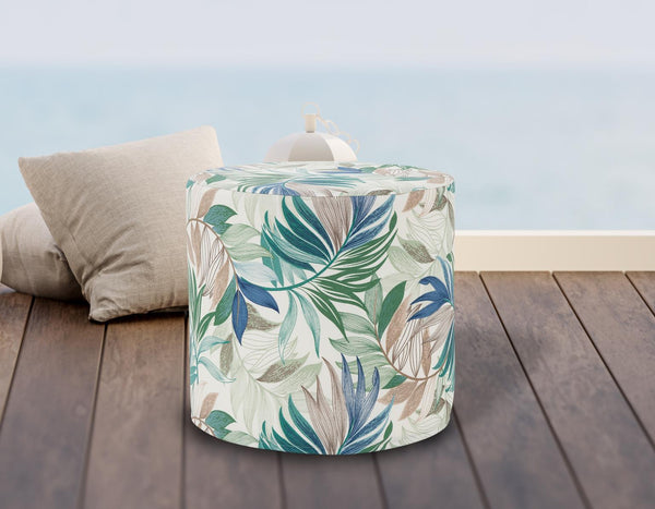 Howard Elliott Patio No-tip Cylinder Short – Versatile Foam Ottoman For Indoor And Outdoor Comfort And Style Blue 100% Polyester Q851-1274-howard-elliott