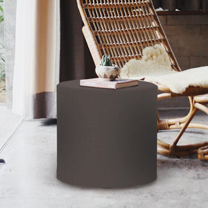 Howard Elliott No Tip Cylinder Outdoor Foam Ottoman - Durable, Lightweight, And Stylish For Indoor & Outdoor Use Gray 100% Sunbrella Acrylic Q851-460-howard-elliott