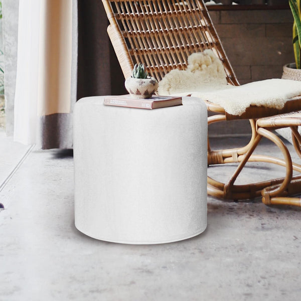 Howard Elliott No Tip Cylinder Outdoor Foam Ottoman - Durable, Lightweight, And Stylish For Indoor & Outdoor Use Brown 100% Sunbrella Acrylic Q851-467-howard-elliott