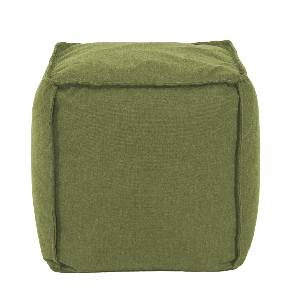 Howard Elliott Square Pouf Ottoman For Indoor/Outdoor Use - Overstuffed Comfort, Stylish Accent For Any Space! Gray 100% Sunbrella Acrylic Q873-460-howard-elliott