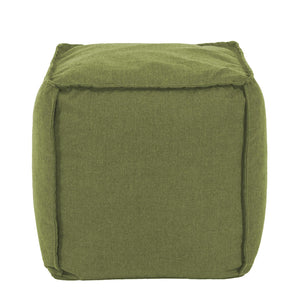 Howard Elliott Square Pouf Ottoman For Indoor/Outdoor Use - Overstuffed Comfort, Stylish Accent For Any Space! Green 100% Sunbrella Acrylic Q873-299-howard-elliott