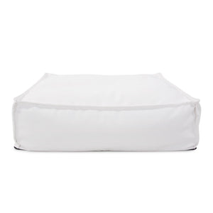 Howard Elliott Outdoor Square Floor Pouf - Handmade Seascape Pillow For Ultimate Comfort In Any Outdoor Space White 100% Sunbrella Acrylic Q874-467-howard-elliott