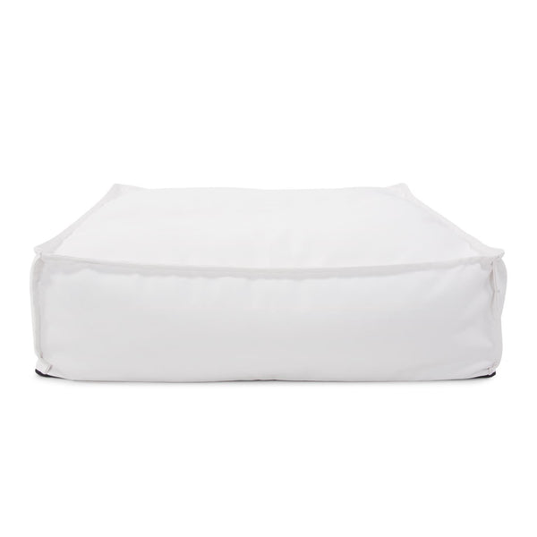Howard Elliott Outdoor Square Floor Pouf - Handmade Seascape Pillow For Ultimate Comfort In Any Outdoor Space White 100% Sunbrella Acrylic Q874-467-howard-elliott