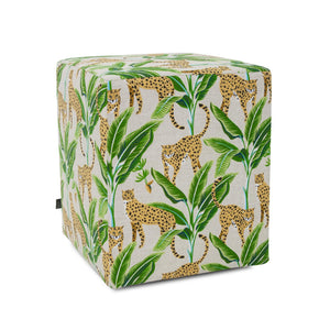 Howard Elliott Outdoor Universal Cube Cover - Stylish Safari Natural Print For Versatile Outdoor Living Spaces Brown 100% Polyester Qc128-1278-howard-elliott