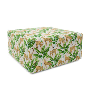 Howard Elliott Outdoor Universal Square Ottoman Cover In Safari Natural – Stylish, Weather-resistant, Versatile Design Brown 100% Polyester Qc133-1278-howard-elliott