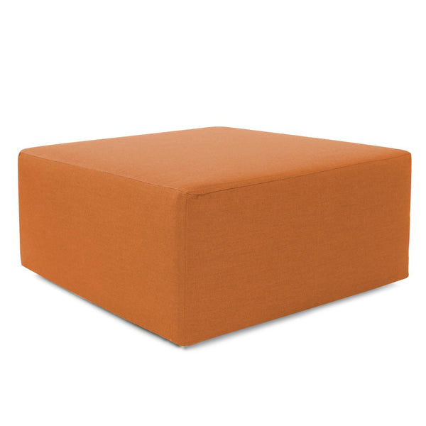 Howard Elliott Universal 36 Square Cover - Luxurious Faux Leather Slipcover For Stylish Ottoman Updates Today! Orange 100% Sunbrella Acrylic Qc133-297-howard-elliott
