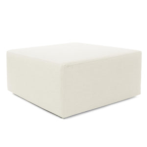 Howard Elliott Universal 36 Square Cover - Luxurious Faux Leather Slipcover For Stylish Ottoman Updates Today! White 100% Sunbrella Acrylic Qc133-467-howard-elliott