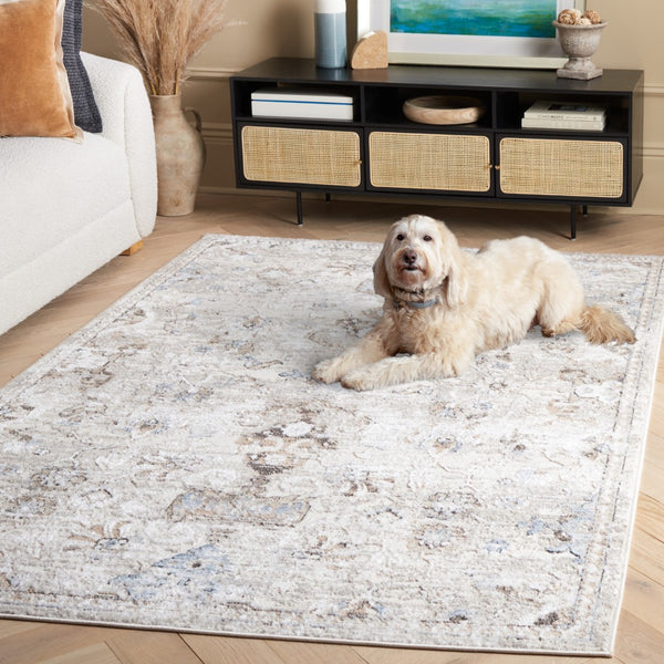 Safavieh Quincy Transitional Area Rug – Elegant Turkish Design, Durable & Plush For Cozy Living Spaces Ivory ,Beige 50% Polyester,50% Polypropylene Qcy102a-4