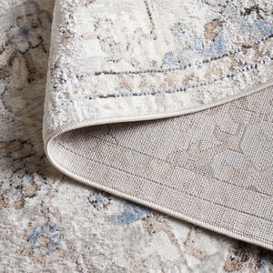 Safavieh Quincy Transitional Area Rug – Elegant Turkish Design, Durable & Plush For Cozy Living Spaces Ivory ,Beige 50% Polyester,50% Polypropylene Qcy102a-4