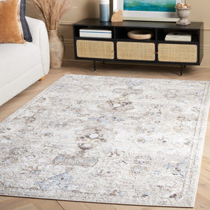 Safavieh Quincy Transitional Area Rug – Elegant Turkish Design, Durable & Plush For Cozy Living Spaces Ivory ,Beige 50% Polyester,50% Polypropylene Qcy102a-4