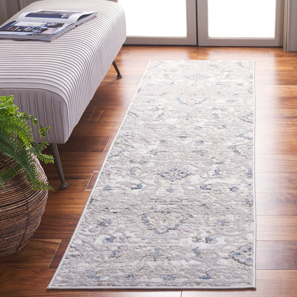 Safavieh Quincy Elegant Area Rug Runner - Transitional Design, Durable Power Loomed, Soft & Stylish Comfort Ivory ,Light Grey 50% Polyester,50% Polypropylene Qcy104a-28