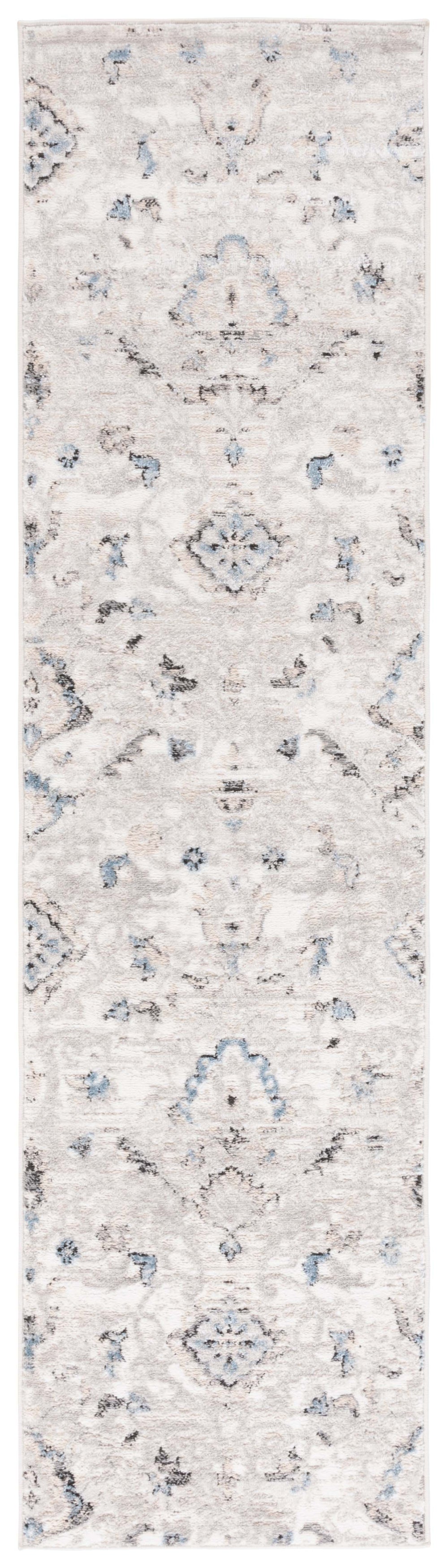 Safavieh Quincy Elegant Area Rug Runner - Transitional Design, Durable Power Loomed, Soft & Stylish Comfort Ivory ,Light Grey 50% Polyester,50% Polypropylene Qcy104a-28