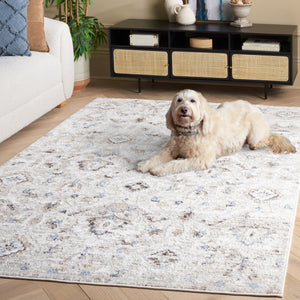 Safavieh Quincy Elegant Area Rug Runner - Transitional Design, Durable Power Loomed, Soft & Stylish Comfort Ivory ,Light Grey 50% Polyester,50% Polypropylene Qcy104a-5