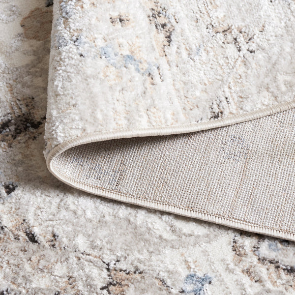 Safavieh Quincy Elegant Area Rug Runner - Transitional Design, Durable Power Loomed, Soft & Stylish Comfort Ivory ,Light Grey 50% Polyester,50% Polypropylene Qcy104a-5
