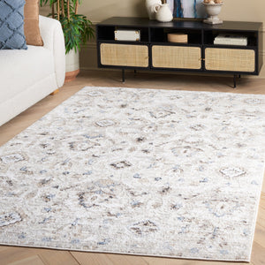 Safavieh Quincy Elegant Area Rug Runner - Transitional Design, Durable Power Loomed, Soft & Stylish Comfort Ivory ,Light Grey 50% Polyester,50% Polypropylene Qcy104a-5