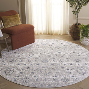 Safavieh Quincy Elegant Area Rug Runner - Transitional Design, Durable Power Loomed, Soft & Stylish Comfort Ivory ,Light Grey 50% Polyester,50% Polypropylene Qcy104a-7r