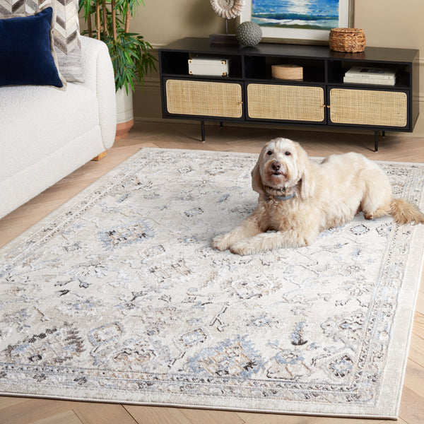 Safavieh Quincy Runner Area Rug - Luxurious Transitional Design For Hallways, Kitchens, And Stylish Spaces Ivory ,Beige 50% Polyester,50% Polypropylene Qcy106a-5
