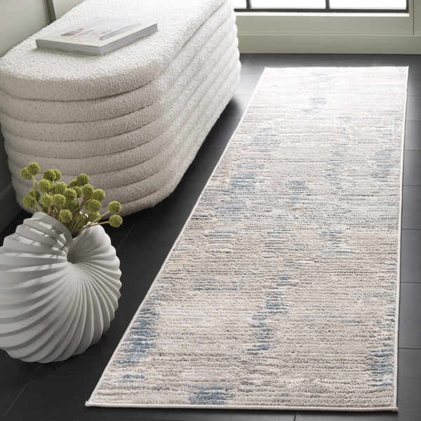 Safavieh Quincy Contemporary Runner Area Rug - Luxurious Softness & Durability For Elegant Home Spaces Ivory ,Light Grey 50% Polyester,50% Polypropylene Qcy108a-28