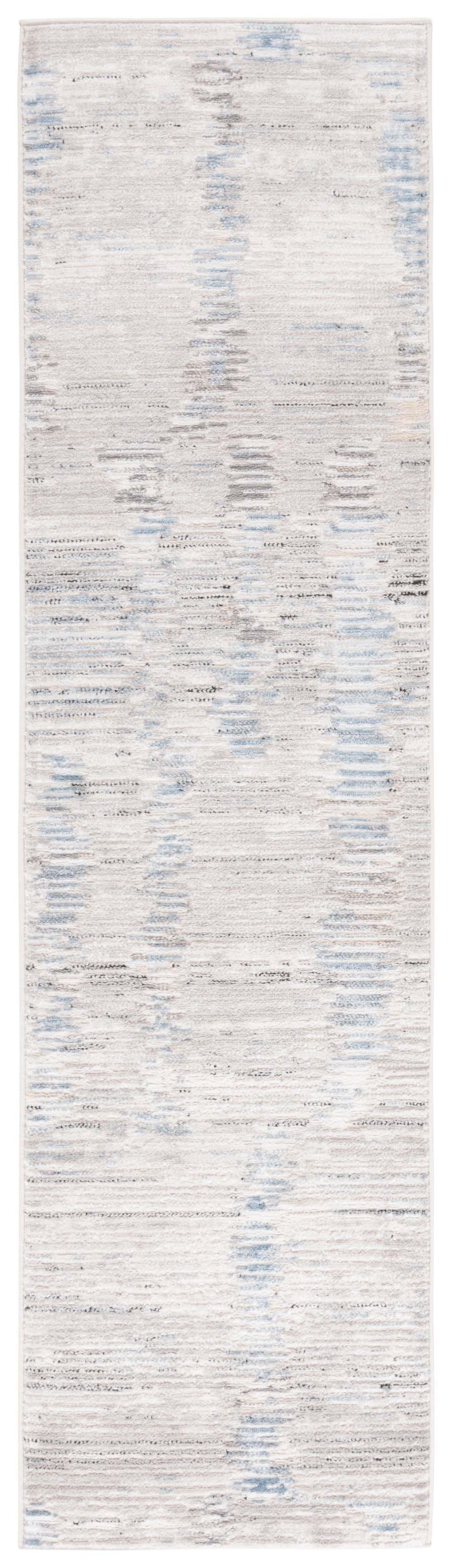Safavieh Quincy Contemporary Runner Area Rug - Luxurious Softness & Durability For Elegant Home Spaces Ivory ,Light Grey 50% Polyester,50% Polypropylene Qcy108a-28
