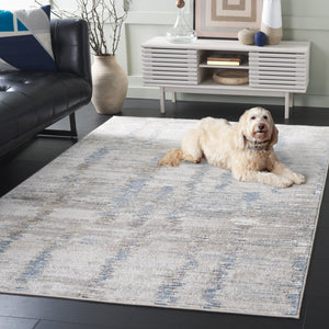 Safavieh Quincy Contemporary Runner Area Rug - Luxurious Softness & Durability For Elegant Home Spaces Ivory ,Light Grey 50% Polyester,50% Polypropylene Qcy108a-5