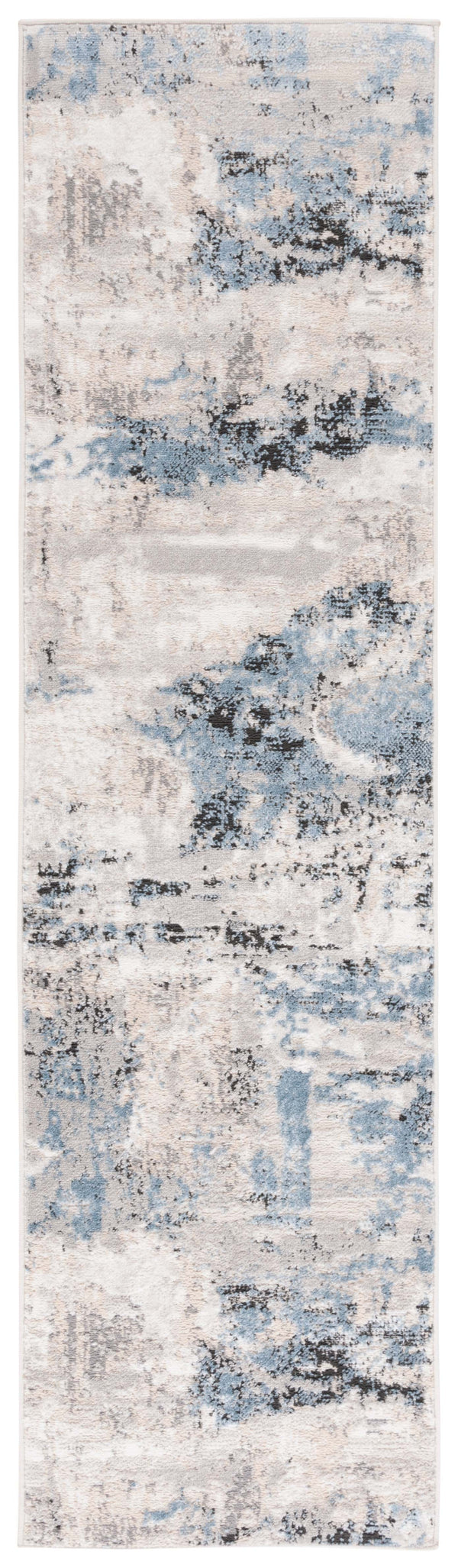 Safavieh Quincy Modern Runner Area Rug - Chic Ivory And Blue Design For Elegant Home Décor And Comfort Ivory ,Blue 50% Polyester,50% Polypropylene Qcy110a-28