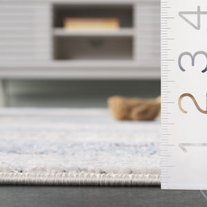 Safavieh Quincy Modern Runner Area Rug - Chic Ivory And Blue Design For Elegant Home Décor And Comfort Ivory ,Blue 50% Polyester,50% Polypropylene Qcy110a-5