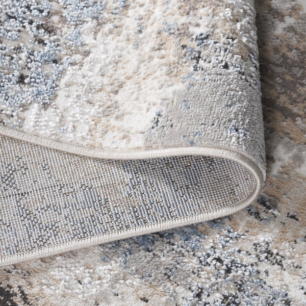 Safavieh Quincy Modern Runner Area Rug - Chic Ivory And Blue Design For Elegant Home Décor And Comfort Ivory ,Blue 50% Polyester,50% Polypropylene Qcy110a-5