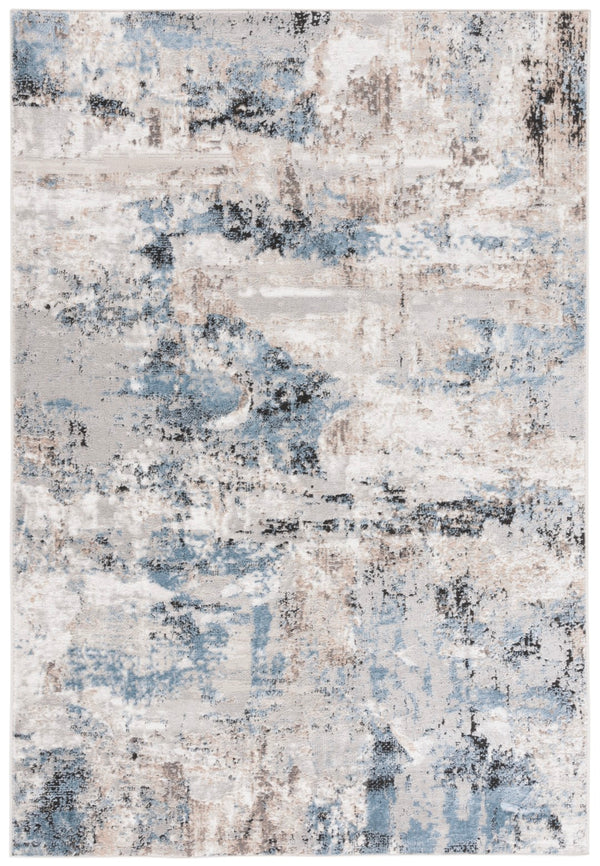 Safavieh Quincy Power Loomed Area Rug - Stunning Turkish Craftsmanship In Luxurious Modern Home Decor Ivory ,Blue 50% Polyester,50% Polypropylene Qcy110a-9