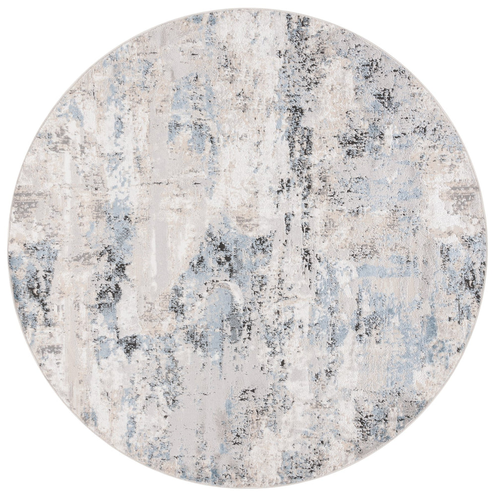 Safavieh Quincy Modern Runner Area Rug - Chic Ivory And Blue Design For Elegant Home Décor And Comfort Ivory ,Blue 50% Polyester,50% Polypropylene Qcy110a-7sq