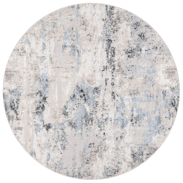 Safavieh Quincy Power Loomed Area Rug - Stunning Turkish Craftsmanship In Luxurious Modern Home Decor Ivory ,Blue 50% Polyester,50% Polypropylene Qcy110a-9