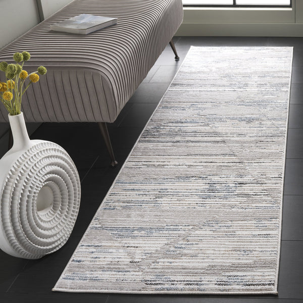 Safavieh Quincy Elegant Modern Runner Rug – Luxurious Power Loomed Design For Hallways & Entryways, 8 Feet Long Ivory ,Beige 50% Polyester,50% Polypropylene Qcy112a-28