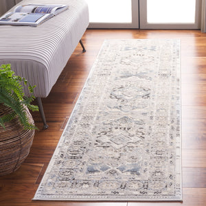 Safavieh Quincy Transitional Runner Area Rug – Elegant Power-loomed Design For Hallways And Narrow Spaces Ivory ,Blue 50% Polyester,50% Polypropylene Qcy114a-28
