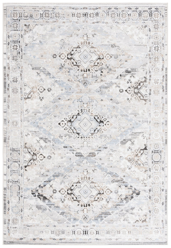Safavieh Quincy Transitional Runner Area Rug – Elegant Power-loomed Design For Hallways And Narrow Spaces Ivory ,Blue 50% Polyester,50% Polypropylene Qcy114a-5