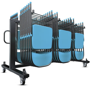 English Elm Hawkins Heavy Duty Mobile Cart for Folding Chairs & Tables - Secure, Durable, Easy to Maneuver QIN-FRCW45425-GG