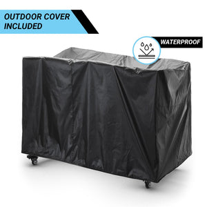 English Elm Hawkins Heavy Duty Mobile Cart for Folding Chairs & Tables - 84 Chair Capacity, Locking Wheels & Cover QIN-SHD245425-GG