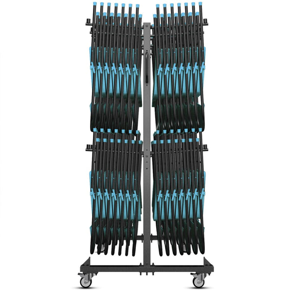 English Elm Hawkins Heavy Duty Mobile Cart for Folding Chairs & Tables - 84 Chair Capacity, Locking Wheels & Cover QIN-SHD245425-GG