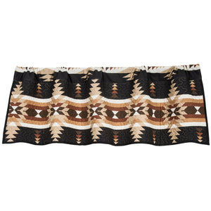 Hiend Accents Yosemite Aztec Patterned Valance - Enhance Your Space With Rustic Elegance And Southwestern Charm! Brown,Tan,White Face, 100% Cotton. Back, 100% Cotton. Filling, 100% Polyester Ql1839vl