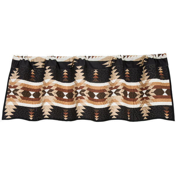 Hiend Accents Yosemite Aztec Patterned Valance - Enhance Your Space With Rustic Elegance And Southwestern Charm! Brown,Tan,White Face, 100% Cotton. Back, 100% Cotton. Filling, 100% Polyester Ql1839vl