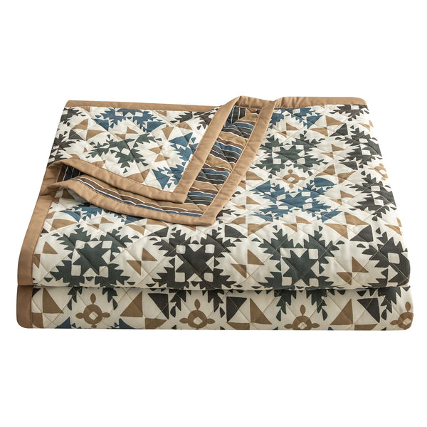 Hiend Accents Mosaic Reversible Quilt Set - Cozy 3-piece Collection With Stunning Patchwork Design & Versatility Multi Color Face And Back, 100% Polyester,Fill, 100% Polyester Ql2203-kg-na