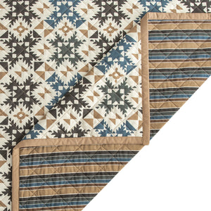 Hiend Accents Mosaic Reversible Quilt Set - Cozy Double-sided Bedding With Unique Patchwork Design And Comfort Multi Color Face And Back, 100% Polyester,Fill, 100% Polyester Ql2203-tw-na