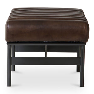 Moe's Home Harrison Bench - Luxurious Top-grain Leather & Sturdy Iron Frame For Modern Living Spaces & Style Brown Upholstery, Top,Grain Buffalo Leather,Iron Frame Qn-1031-20