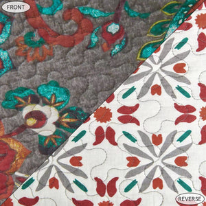 Hiend Accents Abbie Western Paisley Reversible Quilt Set – Transform Your Bedroom With Rustic Elegance & Comfort Teal Face, 100% Cotton. Back, 100% Cotton. Filling, 100% Polyester Qn2111-fq-tl