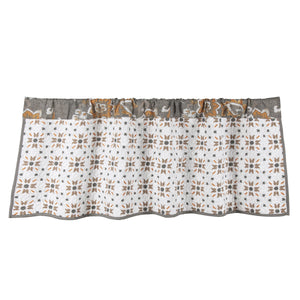 Hiend Accents Abbie Western Paisley Reversible Quilted Valance - Elevate Your Decor With Vibrant Patterns And Style Gray Face, 100% Cotton. Back, 100% Cotton. Filling, 100% Polyester Qn2111vl-os-gy
