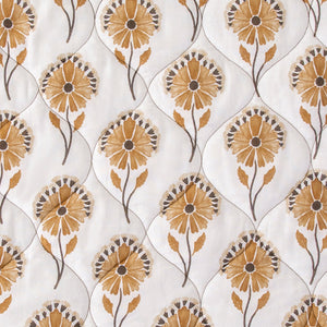 Hiend Accents Woodstock Reversible Quilt Set - Cozy Autumn Vibes With Exquisite Watercolor Motifs For Elegance White,Tan Face And Back, 100% Cotton,Fill, 100% Polyester Qn2246-tw-oc