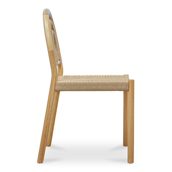 Moe's Home Avery Dining Chair Set Of 2 - Classic Cane-wrapped Design With Solid Oak And Paper Rope Elegance Natural Solid Oak,Paper Rope Qo-1001-24
