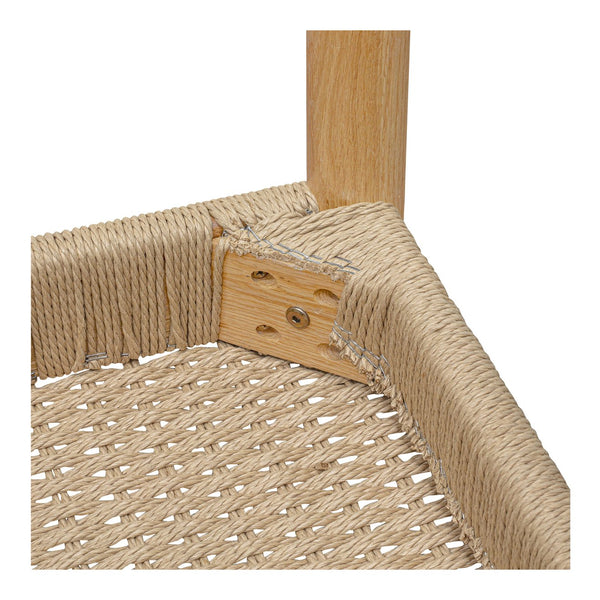 Moe's Home Avery Dining Chair Set Of 2 - Classic Cane-wrapped Design With Solid Oak And Paper Rope Elegance Natural Solid Oak,Paper Rope Qo-1001-24