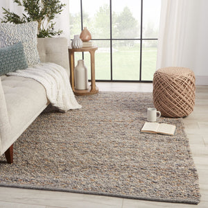 Jaipur Living Quiet Time Hadren Qtm01 Handwoven Handmade 90% Wool 10% Jute Solids Solid Indoor Rug Gray, Brown 90% Wool 10% Jute Rug148844