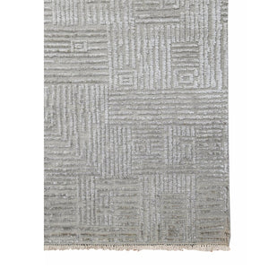 Amer Rugs Quartz Premium Hand-knotted Area Rug In Luxurious New Zealand Wool For Elegant Home Décor Ivory Wool, Viscose Qua10203