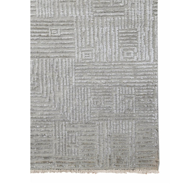 Amer Rugs Quartz Premium Hand-knotted Area Rug In Luxurious New Zealand Wool For Elegant Home Décor Ivory Wool, Viscose Qua10203