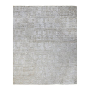 Amer Rugs Quartz Premium Hand-knotted Area Rug In Luxurious New Zealand Wool For Elegant Home Décor Ivory Wool, Viscose Qua10203